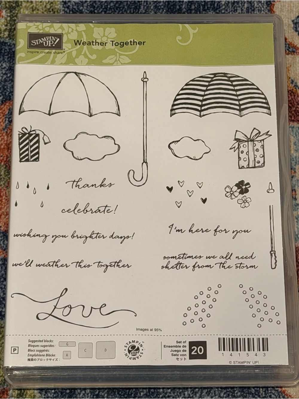 Stampin' Up! Weather Together Clear Stamps - Green
